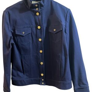 St. John Sport Blue Pant Set Size Small Jacket And Size 6 Pants